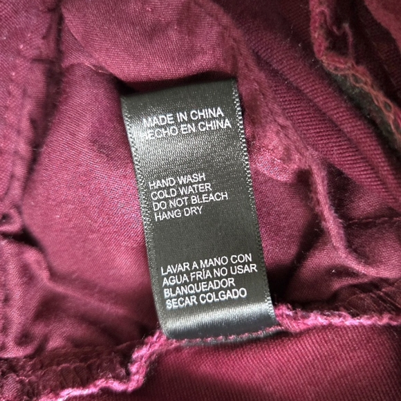 Burgandy Red Cuffed Micro Shorts Size S - Picture 8 of 10